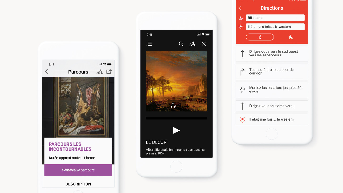 React Native mobile application for the Montreal Museum of Fine Arts on cellphone screens